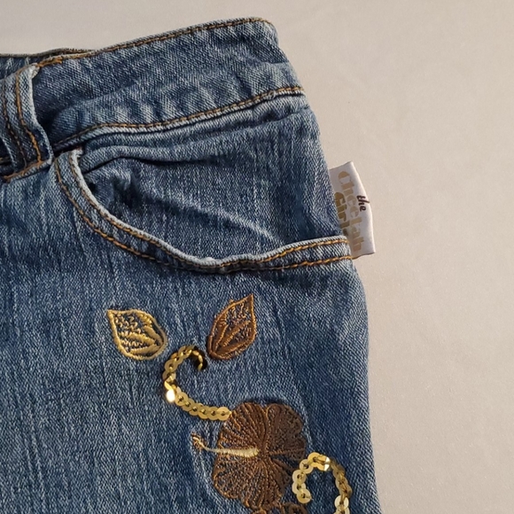Cheetah Girls blue jeans shorts w/ cheetah designs - Picture 12 of 13